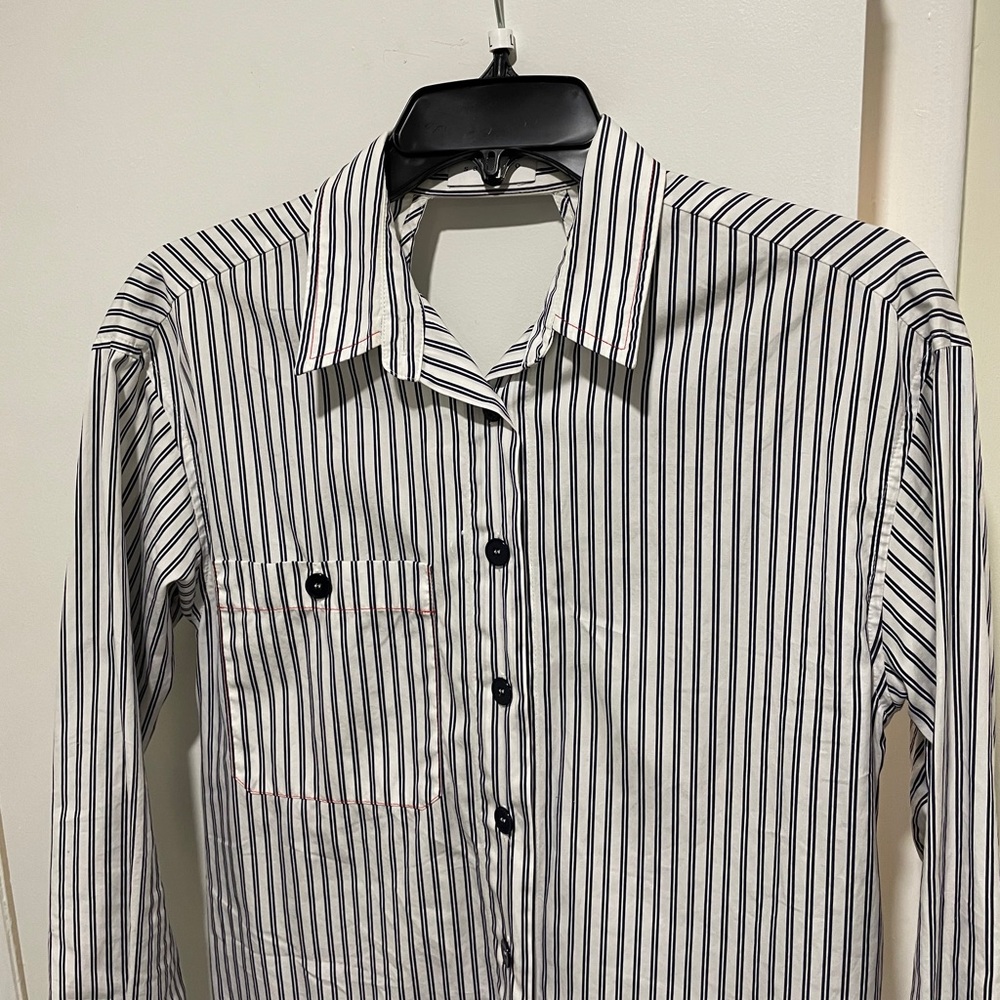 Sandro open back long shirt